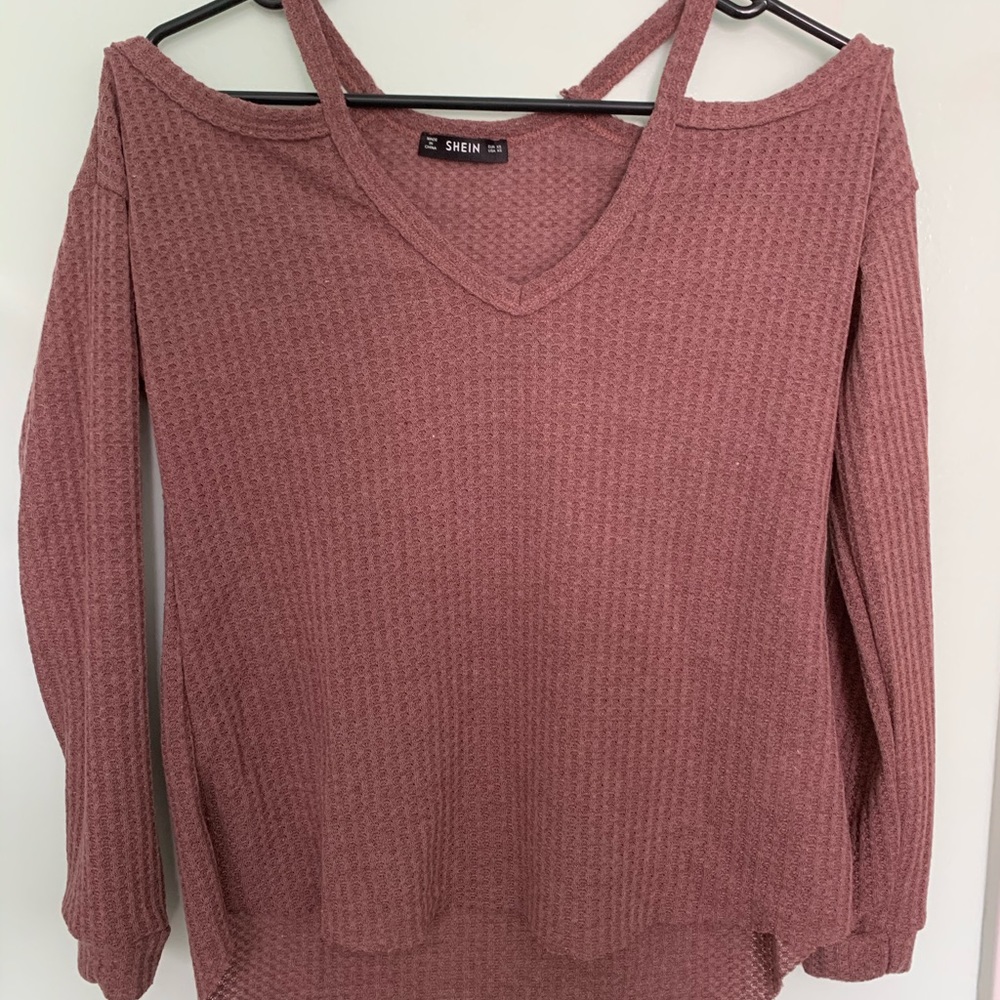 Cold Shoulder Long Sleeve Top